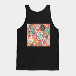 colorful paper easter eggs and bunnies Tank Top